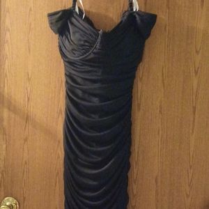 David's Bridal black bridesmaids dress size 2